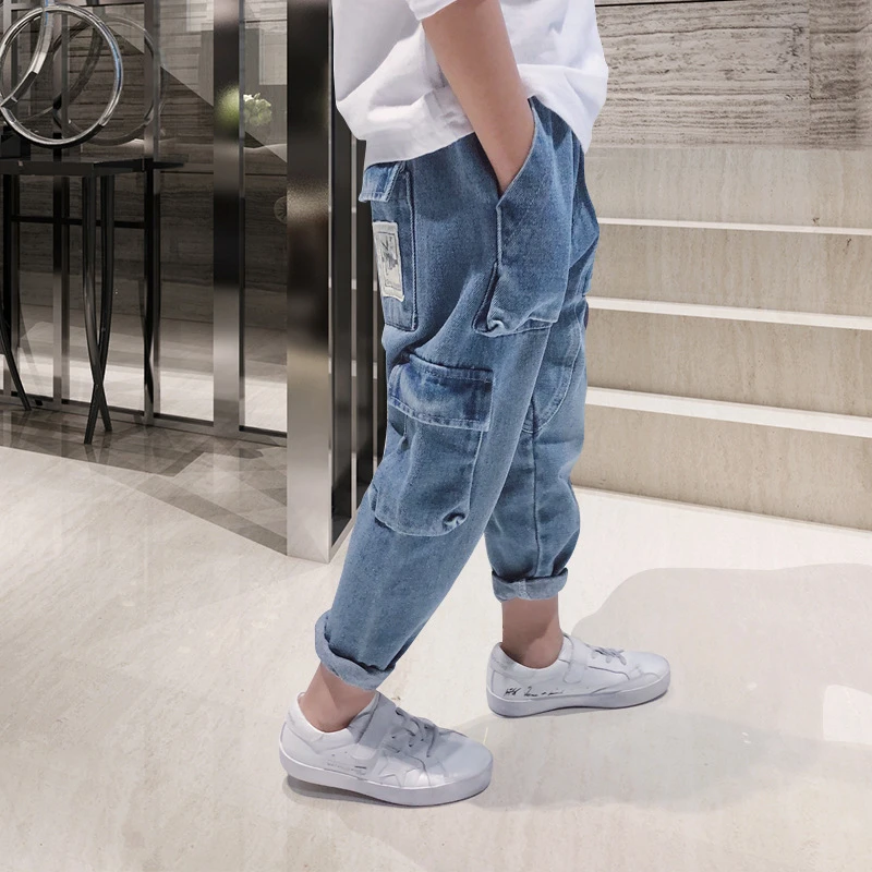 Children pants Boys baggy jeans big boy trousers blue child long loose trousers spring clothing harem pants, for age:5-14 years
Children pants Boys baggy jeans big boy trousers blue child long loose trousers spring clothing harem pants, for age:5-14 years