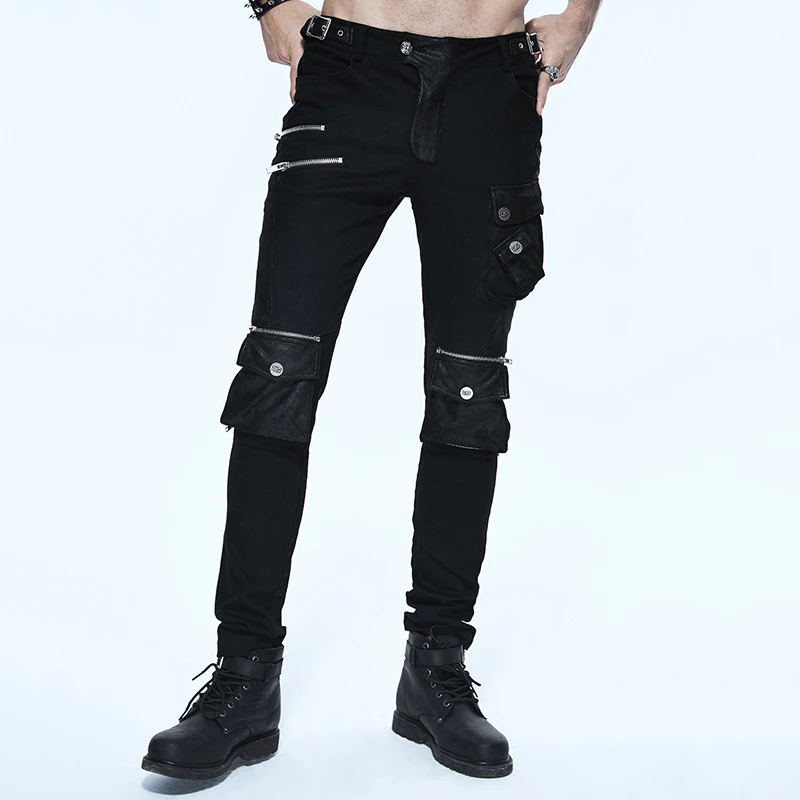 Punk Hip-hop Thick Removable Pocket Trousers Steampunk Men Slim Fit Stitching Pants Daily Matching Double Color Pants
Punk Hip-hop Thick Removable Pocket Trousers Steampunk Men Slim Fit Stitching Pants Daily Matching Double Color Pants