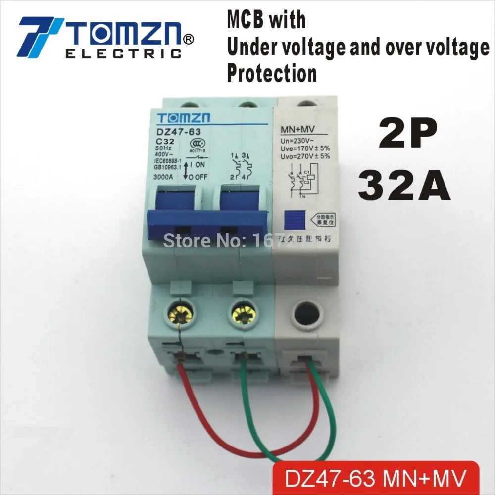 2P 32A 400V ~ 50 HZ/60 HZ MCB с перенапряжением и защитой от напряжения мини-выключатель
2P 32A 400V ~ 50 HZ/60 HZ MCB с перенапряжением и защитой от напряжения мини-выключатель