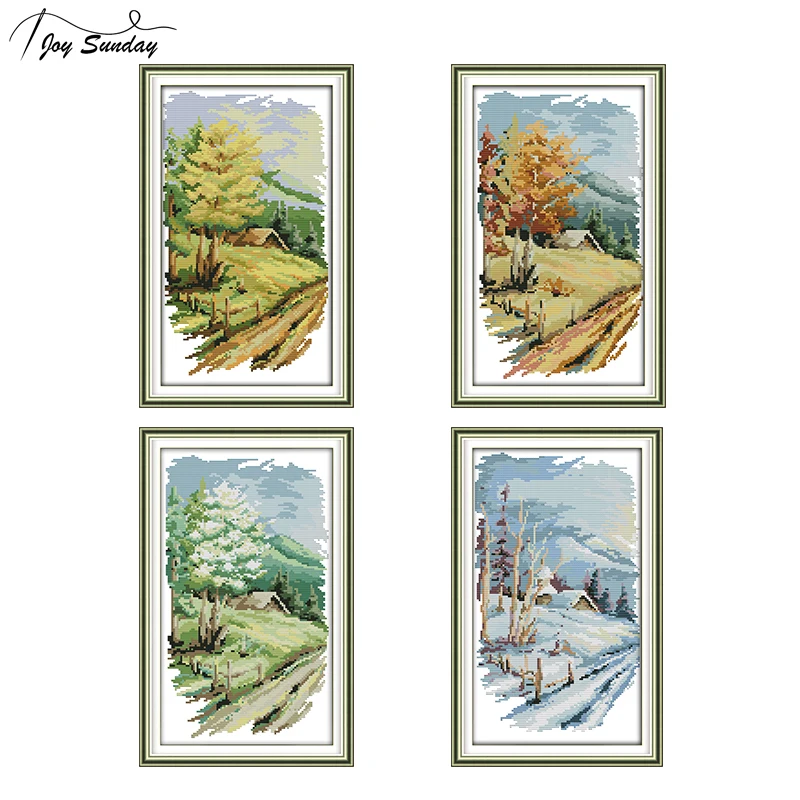 Joy Sunday Four Seasons Landscape Painting Stamped Cross Stitch Kit Aida Fabric Printed Canvas Embroidery Kit DMC DIY Needlework
Joy Sunday Four Seasons Landscape Painting Stamped Cross Stitch Kit Aida Fabric Printed Canvas Embroidery Kit DMC DIY Needlework