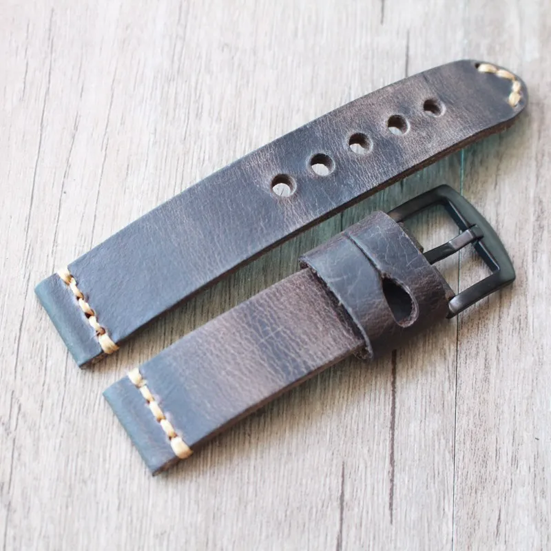 20 22mm Retro Man high quality Genuine Leather Watch Straps Stainless Steel Buckle Universal Thick Watch Band Bracelet Wristband
20 22mm Retro Man high quality Genuine Leather Watch Straps Stainless Steel Buckle Universal Thick Watch Band Bracelet Wristband