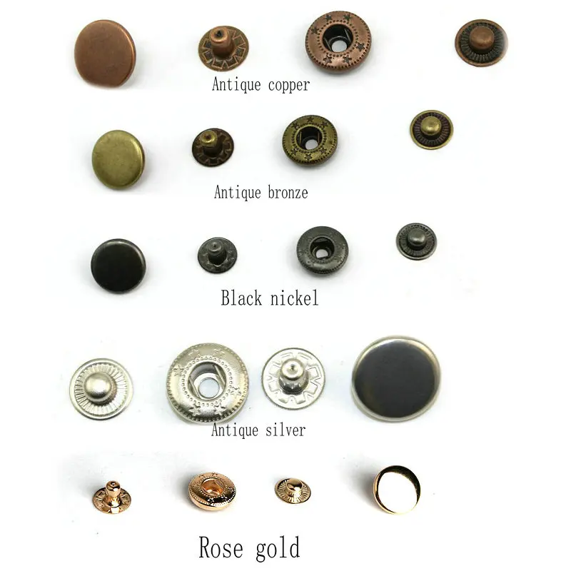 1000set/Pack 831 Metal Press Studs Sewing Button Snap Fasteners Sewing Leather Craft Clothes Bags
1000set/Pack 831 Metal Press Studs Sewing Button Snap Fasteners Sewing Leather Craft Clothes Bags