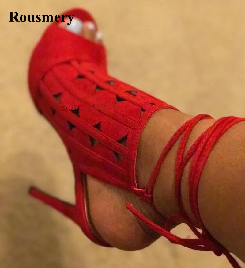 Новинка, модные женские ботинки-гладиаторы на шнуровке с открытым носком, замшевые кожаные ботильоны с вырезами на высоком каблуке, летняя Классическая обувь
Новинка, модные женские ботинки-гладиаторы на шнуровке с открытым носком, замшевые кожаные ботильоны с вырезами на высоком каблуке, летняя Классическая обувь