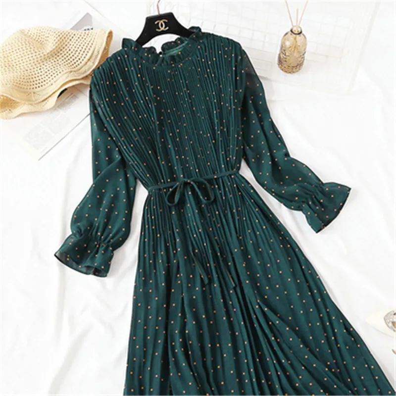 Elegant Polka Dot Women Dress Female Casual Flare Sleeve Office Chiffon Dot Print Dresses A-line Vintage Sweet Clothing Vestidos
Elegant Polka Dot Women Dress Female Casual Flare Sleeve Office Chiffon Dot Print Dresses A-line Vintage Sweet Clothing Vestidos