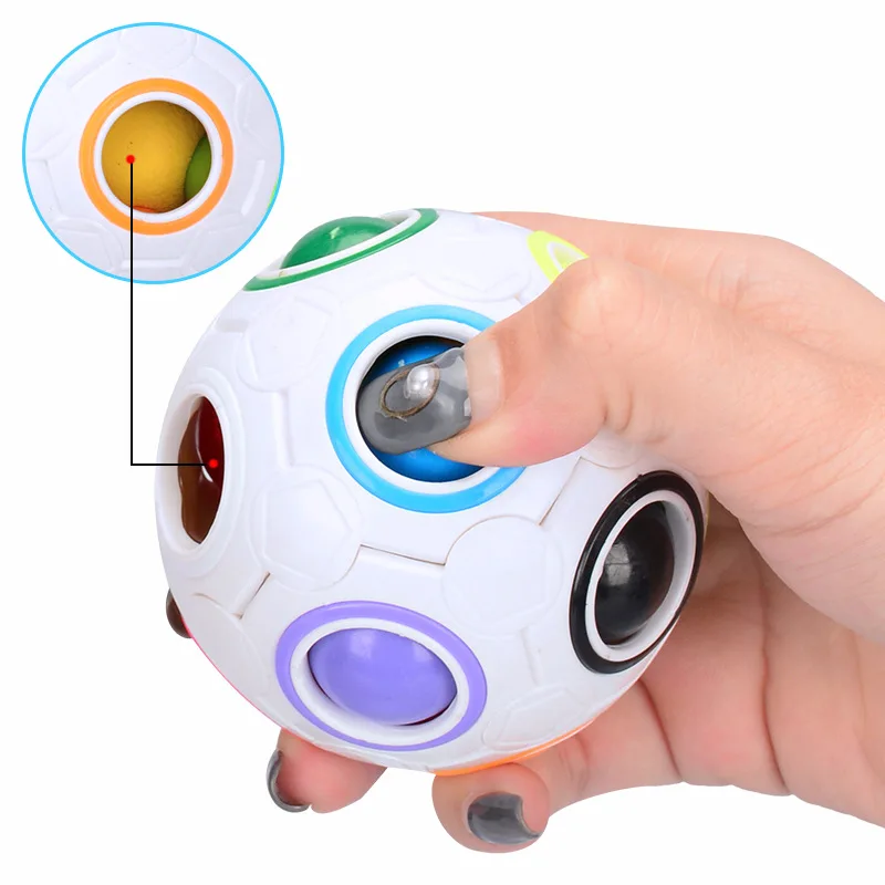 Magic ball Rainbow Spherical Cube Anti Stress Puzzles Balls Kids Educational Toys For Children | Игрушки и хобби