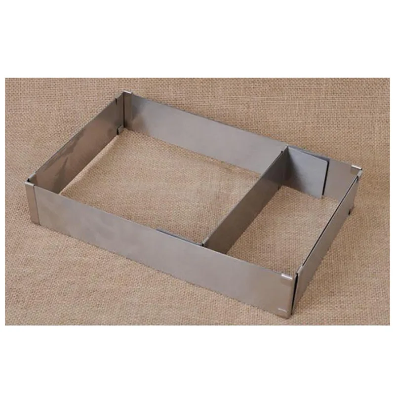 Silver color Stainless Steel Adjustable Rectangular Cake Pan Stainless Steel Non-stick Baking Cake Molds Kitchen Supply
Silver color Stainless Steel Adjustable Rectangular Cake Pan Stainless Steel Non-stick Baking Cake Molds Kitchen Supply
