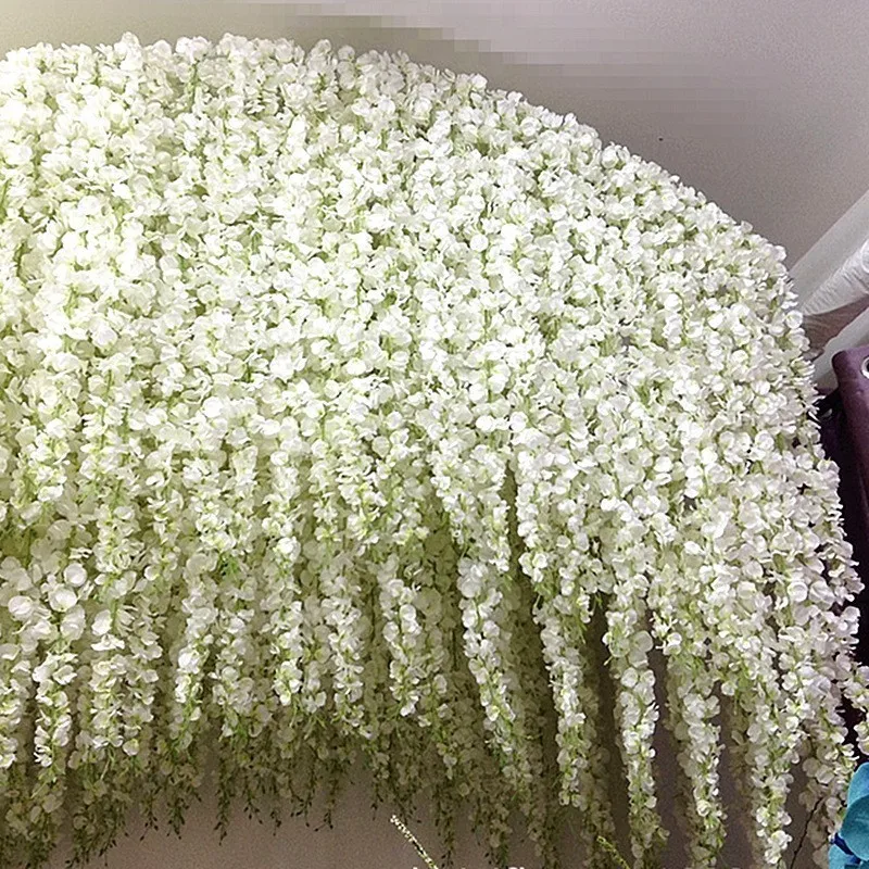 10PCS 120cm Long Artificial Wisteria Flower Vine Hydrangea Rattan DIY Wedding Birthday Party Decoration Wall Backdrop Flowers
10PCS 120cm Long Artificial Wisteria Flower Vine Hydrangea Rattan DIY Wedding Birthday Party Decoration Wall Backdrop Flowers