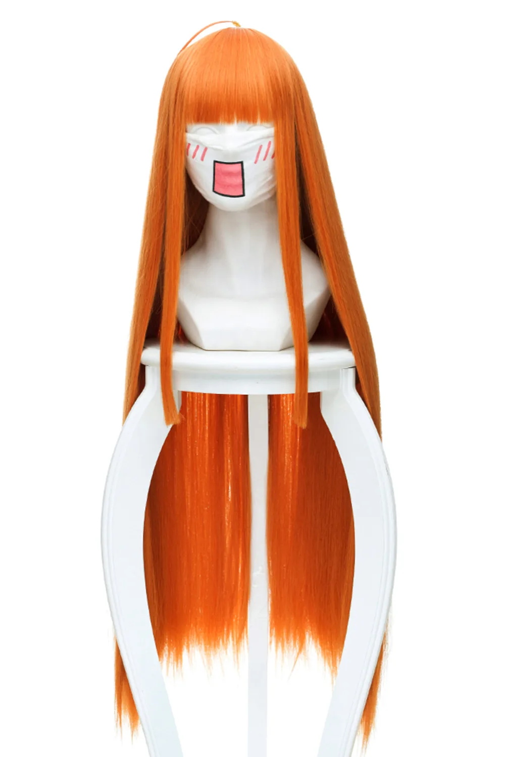 Парик для косплея аниме Persona 5 футаба Сакура парик длинные прямые оранжевые