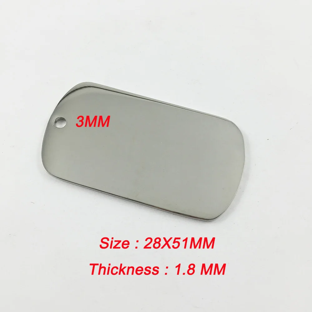 300pcs/lot Cool Military Army Style Stainless Steel Polished Dog Tag Charm Pendant High Polished Dog ID Tag
300pcs/lot Cool Military Army Style Stainless Steel Polished Dog Tag Charm Pendant High Polished Dog ID Tag