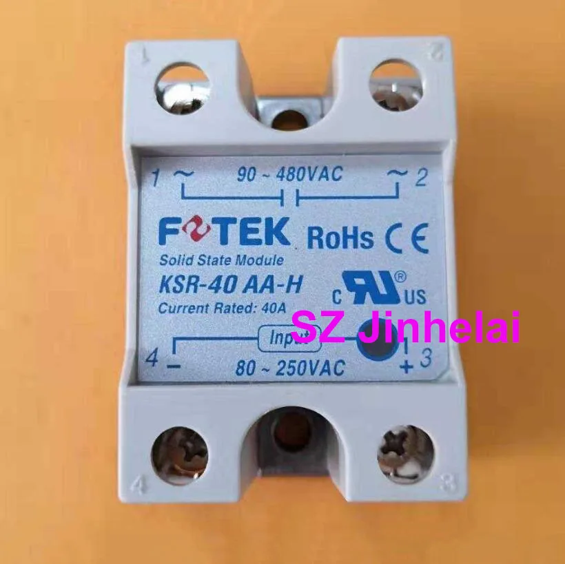 FOTEK KSR-40AA-H Authentic original AC Solid state relay 40A 90-480VAC 80-250VAC
FOTEK KSR-40AA-H Authentic original AC Solid state relay 40A 90-480VAC 80-250VAC