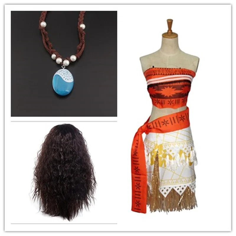 Moana Dress Costume Movie Vaiana Moana Cosplay Girls Princess Dresses Moana Necklace Wig Halloween Costume For Kids Adult Women
Moana Dress Costume Movie Vaiana Moana Cosplay Girls Princess Dresses Moana Necklace Wig Halloween Costume For Kids Adult Women