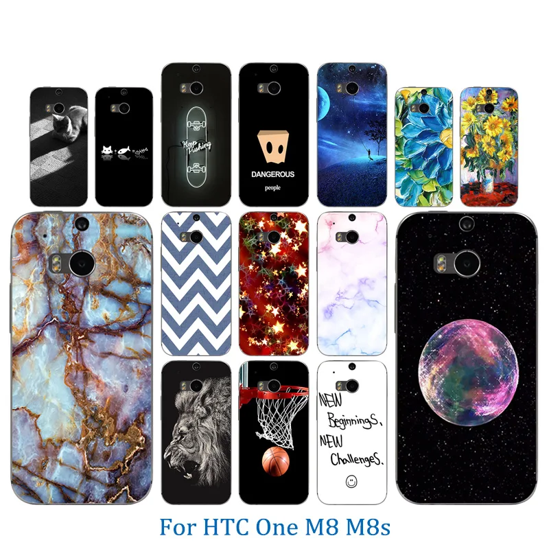 Phone Case for Coque HTC One M8 M8s Back Cover Silicon TPU Skateboard Printing Soft Capa |