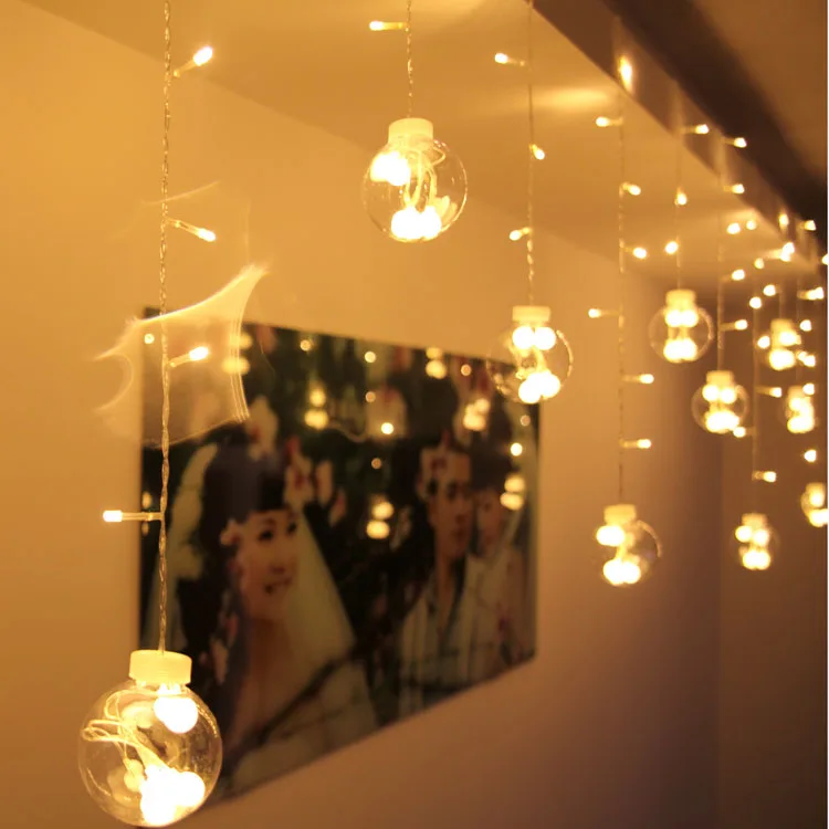 Lantern ball Christmas lights window decoration marriage room layout colorful popular decorative lights LED lights on the ball
Lantern ball Christmas lights window decoration marriage room layout colorful popular decorative lights LED lights on the ball