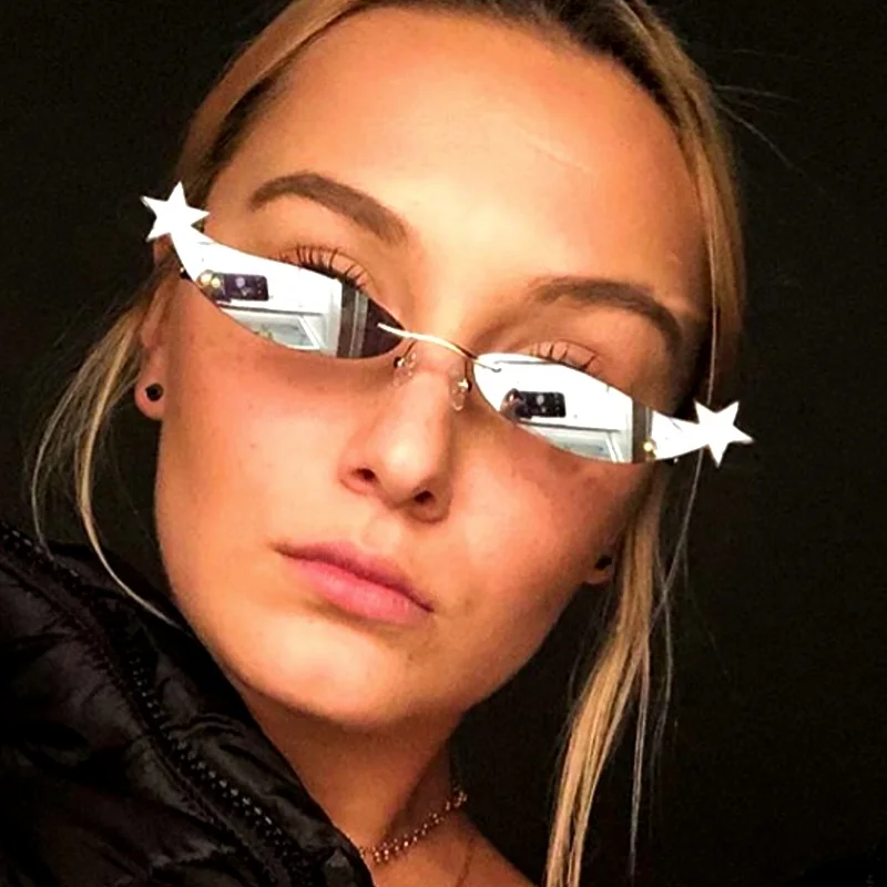 Sexy Chic Ladies Sunglasses Fashion Dolphin Frame Designer Sun Glasses Stylish Women Rimless Eyewear
Sexy Chic Ladies Sunglasses Fashion Dolphin Frame Designer Sun Glasses Stylish Women Rimless Eyewear