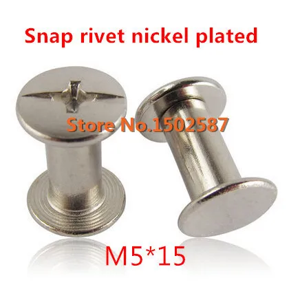 100 Pieces/lot M5*15 Album Picture Book Screw Male-Female Snap Rivets Nickel Plated
100 Pieces/lot M5*15 Album Picture Book Screw Male-Female Snap Rivets Nickel Plated