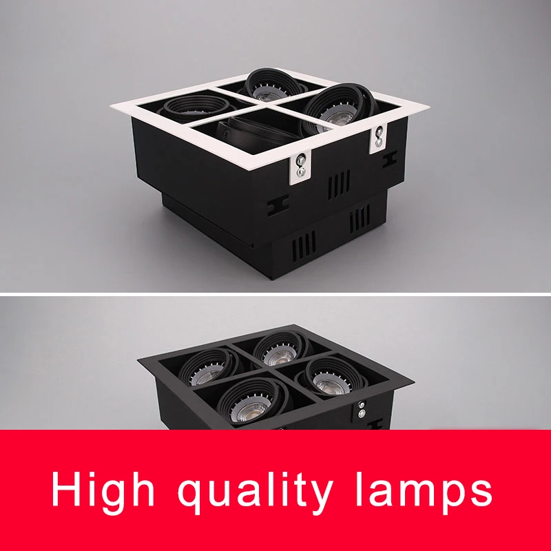 MLZAOSN квадратный Точечный светильник сплав 3W 5W 110V-240V вниз s белого и черного цвета с