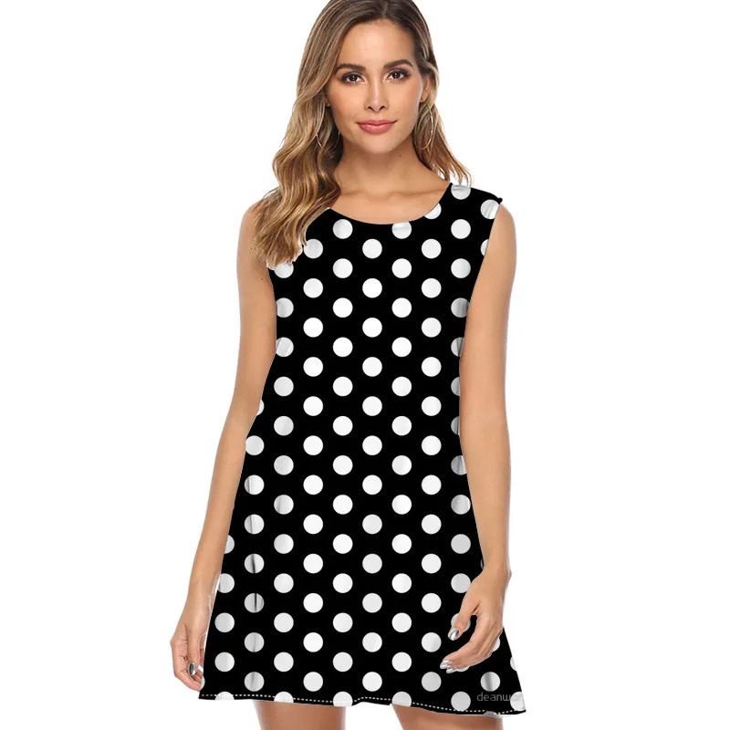 Rainbow polka dots Cute Dress new summer 2019 Women Dress fashion Print Sleeveless Casual o neck mini vogue party loose Dress
Rainbow polka dots Cute Dress new summer 2019 Women Dress fashion Print Sleeveless Casual o neck mini vogue party loose Dress