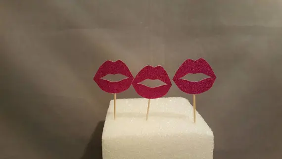 Glitter Lips Shaped Cupcake Toppers bridal Shower birthday wedding Bachelorette party treat pennant food picks decoration
Glitter Lips Shaped Cupcake Toppers bridal Shower birthday wedding Bachelorette party treat pennant food picks decoration