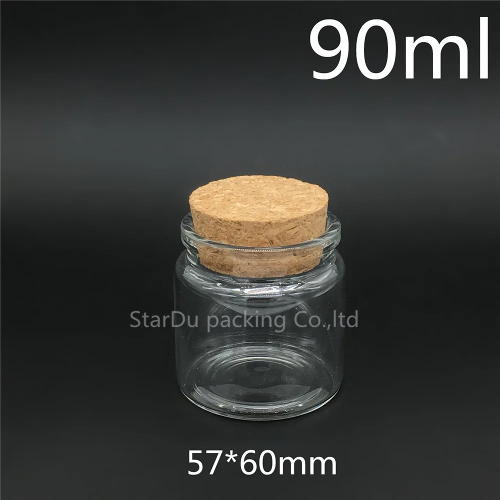

Free shipping 200pcs/lot 57*60mm 90ml Wishing Glass Bottle with Cork ,90cc Glass Vials Display Bottles Wholesale