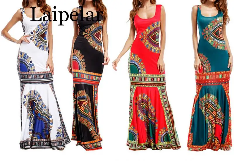 Laipelar 2019 sexy sleeveless backless Trumpet Mermaid women long dress summer beach dress maxi print robe femme hot
Laipelar 2019 sexy sleeveless backless Trumpet Mermaid women long dress summer beach dress maxi print robe femme hot