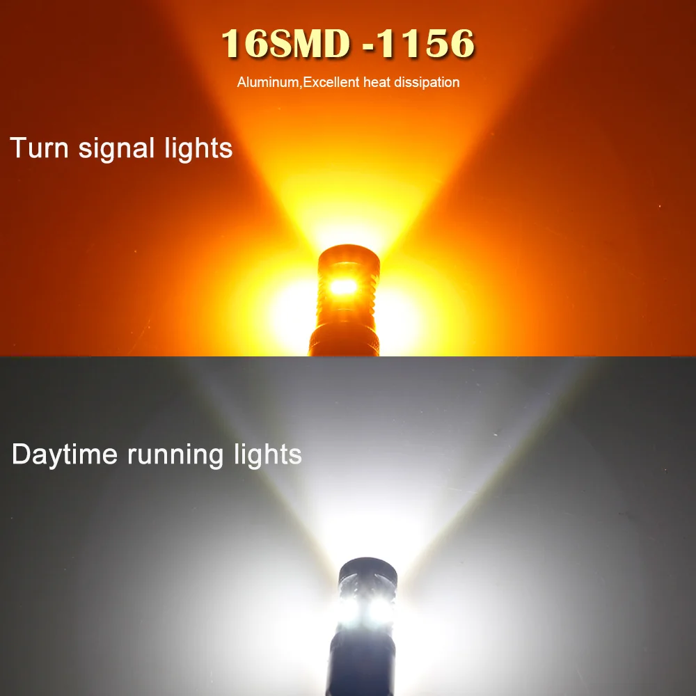 2Pcs 1156 BA15S P21W Led Signal Bulb 1157 BAY15D LED DRL Reserve Brake Lamp Turn Signal Lights White to yellow T20 7443 3157
2Pcs 1156 BA15S P21W Led Signal Bulb 1157 BAY15D LED DRL Reserve Brake Lamp Turn Signal Lights White to yellow T20 7443 3157