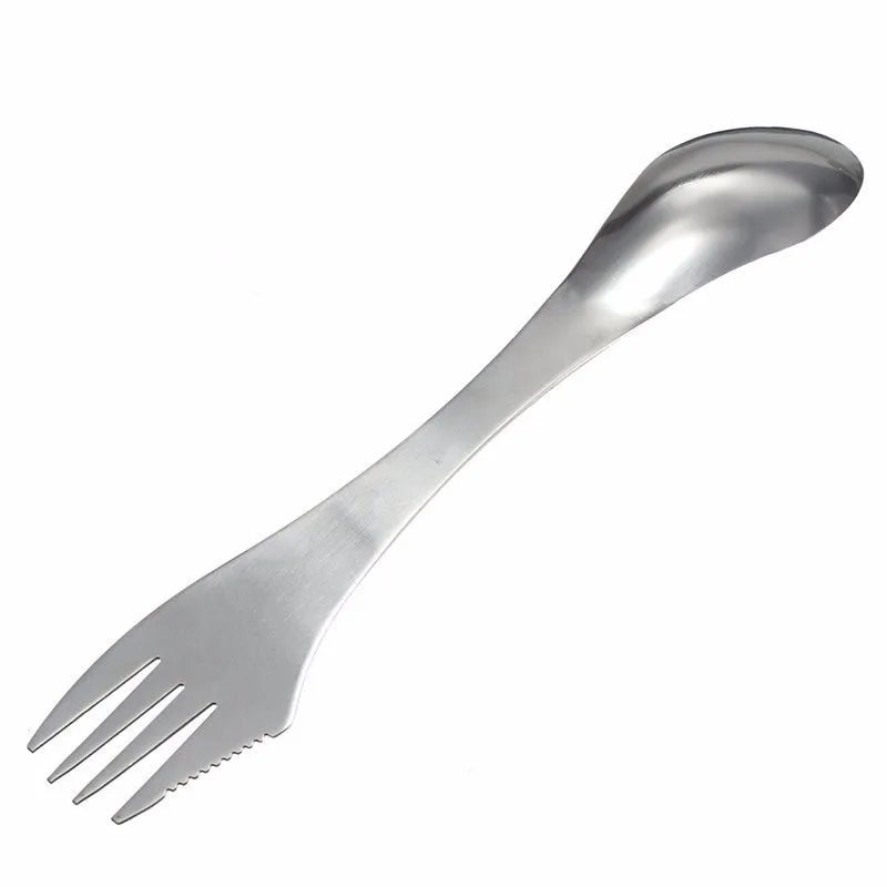 Outdoor 3 in1 Stainless Steel Spork Multi Function Knife Fork Spoon Travel Camping Hiking Picnic BBQ Lunch Dinner Utensils Combo
Outdoor 3 in1 Stainless Steel Spork Multi Function Knife Fork Spoon Travel Camping Hiking Picnic BBQ Lunch Dinner Utensils Combo