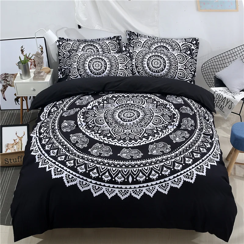 Black and White Mandala Bedding Twin Queen King Size Duvet Cover with Pillowcase
Black and White Mandala Bedding Twin Queen King Size Duvet Cover with Pillowcase