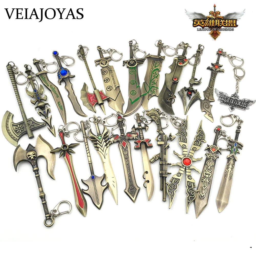 24pcs/lot Classic Game Jewelry LoL Weapon Keychains Leagues Alloy Key Rings Key Holder for Player's Gifts Mix Designs Wholesale
24pcs/lot Classic Game Jewelry LoL Weapon Keychains Leagues Alloy Key Rings Key Holder for Player's Gifts Mix Designs Wholesale