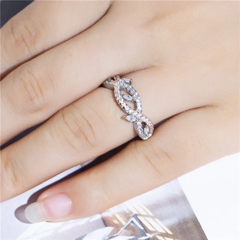 Romantic Flower ring 925 Silver AAAA cz Promise Engagement Wedding Band Rings for women men Vintage Party Finger Jewelry Gift | Украшения и