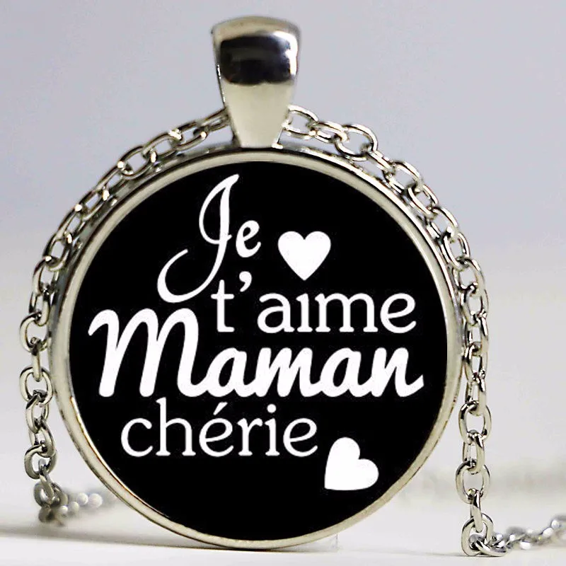Wholesale Glass Dome Necklace Handmade Aime Maman Cherie Pendant Antique Bronze Plated Necklace Chain For Women Men Gift
Wholesale Glass Dome Necklace Handmade Aime Maman Cherie Pendant Antique Bronze Plated Necklace Chain For Women Men Gift
