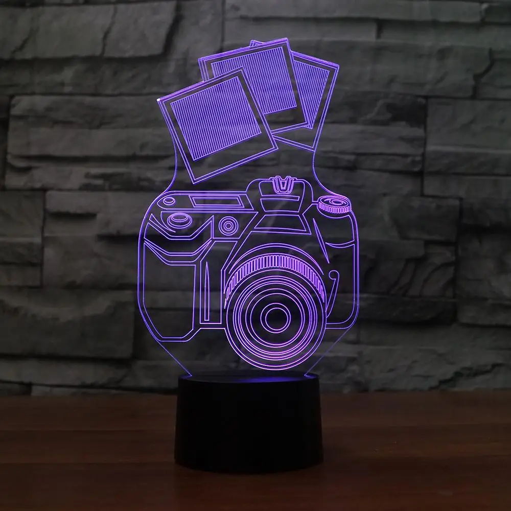Card Camera 3D Visual Night Lights Led 7 Color Change Touch Usb Bedroom Atmosphere Desk Table Lamp Home Decor
Card Camera 3D Visual Night Lights Led 7 Color Change Touch Usb Bedroom Atmosphere Desk Table Lamp Home Decor
