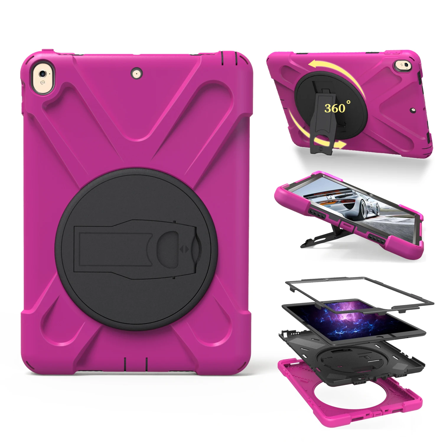 Case For Apple iPad New Pro 10.5 inch 2017, ZVRUA Kids Safe Shockproof Armor Soft Silicone+Hard Cover
Case For Apple iPad New Pro 10.5 inch 2017, ZVRUA Kids Safe Shockproof Armor Soft Silicone+Hard Cover