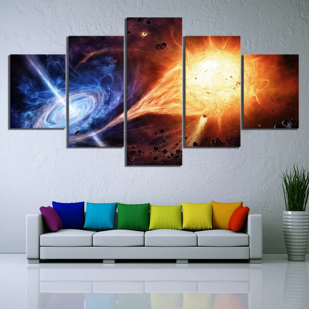 Modular Hd Prints Picture Home Decor 5 Panel Outer Space Fantasy Black Hole Painting Canvas Poster Wall Art Living Room Frame
Modular Hd Prints Picture Home Decor 5 Panel Outer Space Fantasy Black Hole Painting Canvas Poster Wall Art Living Room Frame