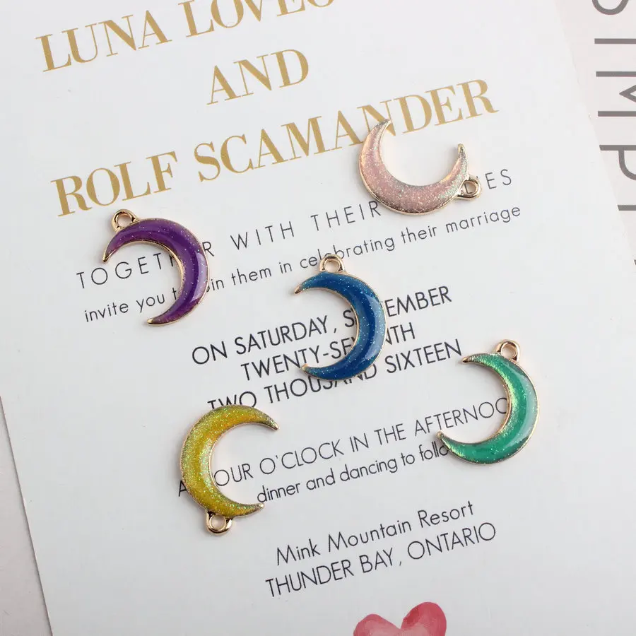 Enamel alloy charms moon pendants charms for bracelet necklace DIY jewelry making earring bracelets hair accessory oil drop tag
Enamel alloy charms moon pendants charms for bracelet necklace DIY jewelry making earring bracelets hair accessory oil drop tag