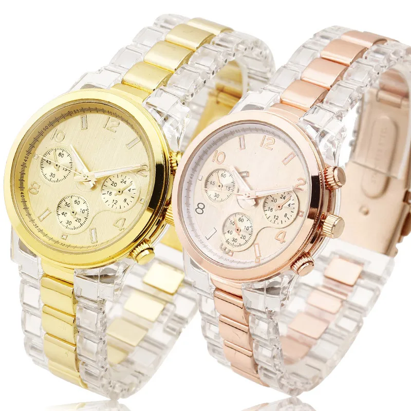 New Women Dress Watches Luxury Brand Rose Golden Case Crown Multi Sub-Dial Deco Resin Strap Ladies Gift Quartz Wristwatches
New Women Dress Watches Luxury Brand Rose Golden Case Crown Multi Sub-Dial Deco Resin Strap Ladies Gift Quartz Wristwatches