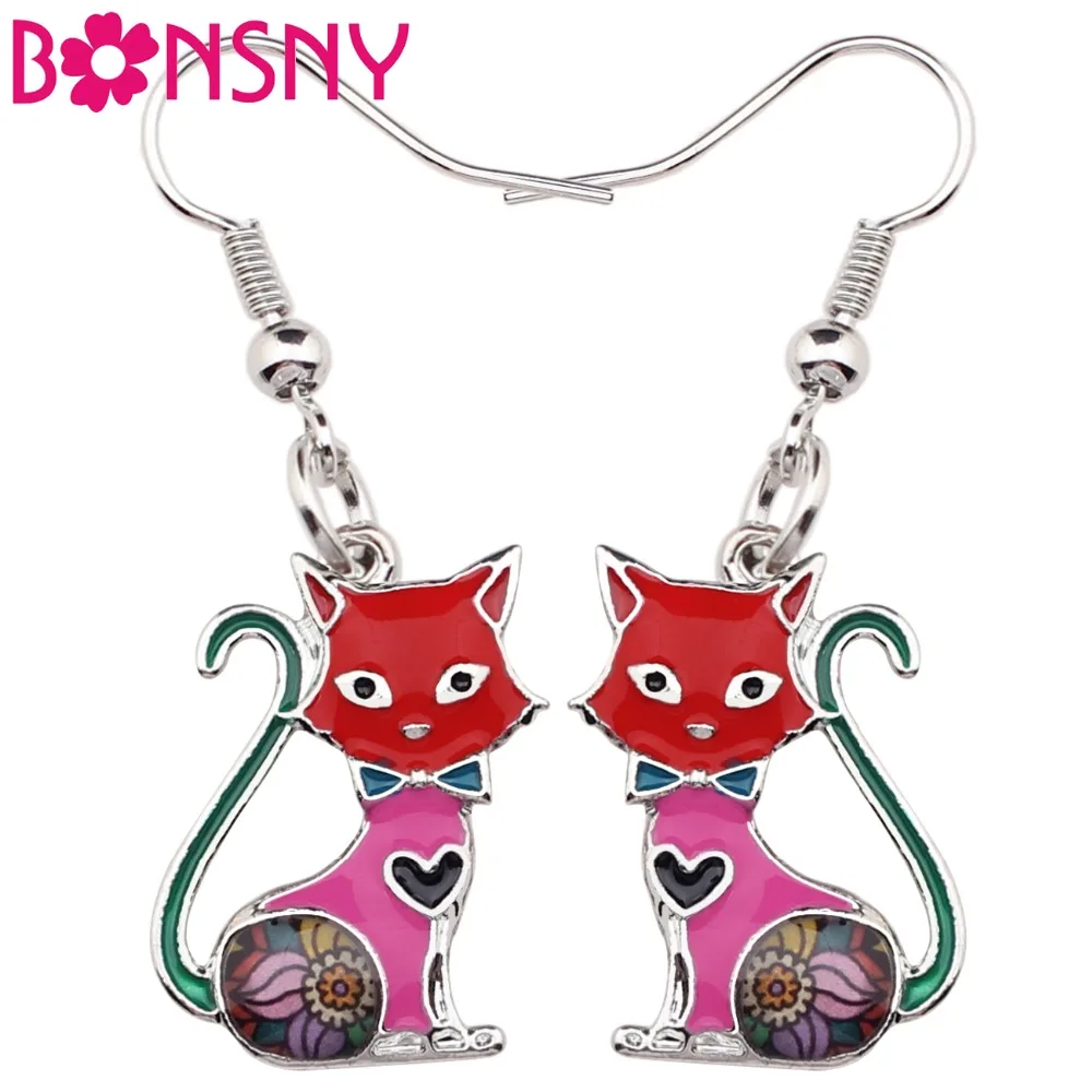 Bonsny Enamel Alloy Novelty Kitten Cat Earrings Big Long Dangle Drop Novelty Animal Jewelry For Girls Women Ladies 2018 News Pet
Bonsny Enamel Alloy Novelty Kitten Cat Earrings Big Long Dangle Drop Novelty Animal Jewelry For Girls Women Ladies 2018 News Pet