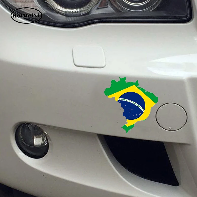 HotMeiNi стайлинга автомобилей Бразилии карта флаг автомобиля стикер силуэт для
