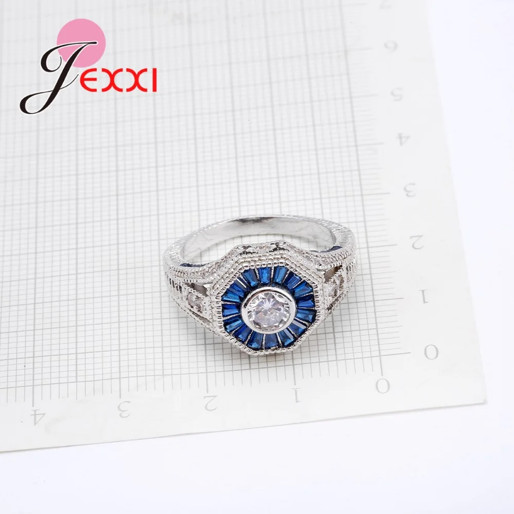 Women Rings With Blue Stones European Style 925 Sterling Silver Wedding Engagement CZ Zircon Ring joyas de plata Accessory
Women Rings With Blue Stones European Style 925 Sterling Silver Wedding Engagement CZ Zircon Ring joyas de plata Accessory