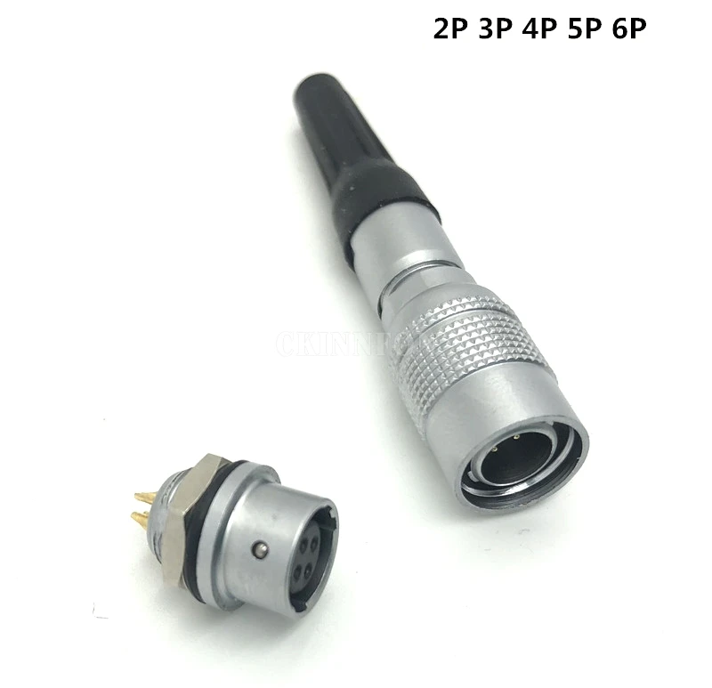 

DHL 100PCS 8mm 2Pin 4Pin 6Pin XLR plug Aviation Connector Push Pull Circular FGG Plug + EGG Socket + Cover Series