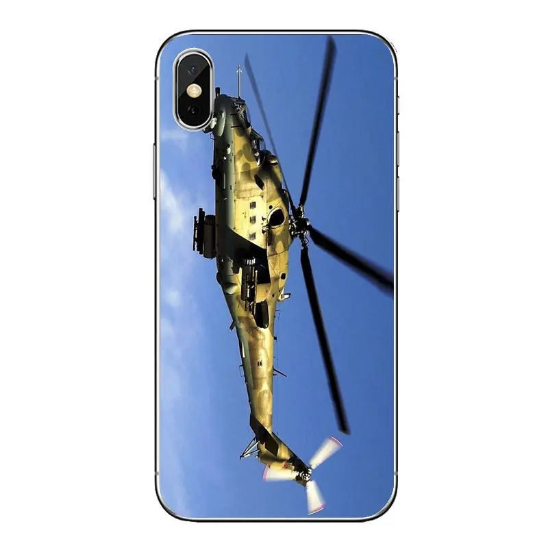 Для iPod Touch iPhone 4 4S 5 5S 5C SE 6 S 7 8 X XR XS Plus MAX силиконовый чехол Mil Mi 24 задний вертолет