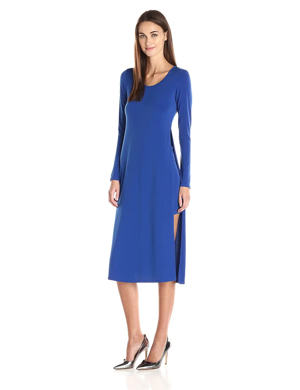 Spring New Fashion Customize Women's Electric Blue Double Layer Long-Sleeve Dress Ladies Sexy Slit Plus Size Chiffon Dresses
Spring New Fashion Customize Women's Electric Blue Double Layer Long-Sleeve Dress Ladies Sexy Slit Plus Size Chiffon Dresses
