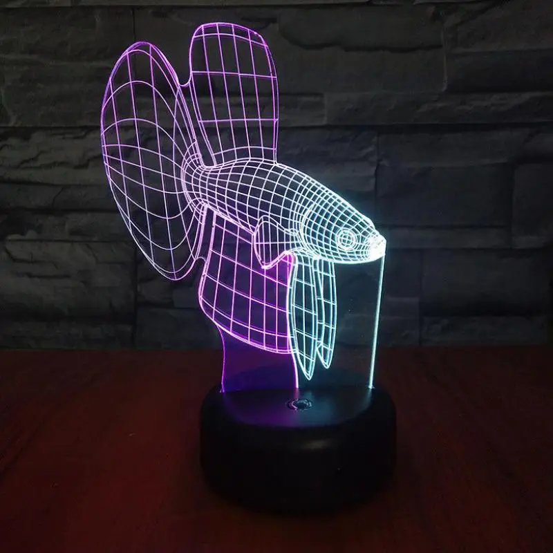 Carp 3d Visual Nightlight Creative Colorful Touch Charging Led Stereo Desk Lamp Gift Atmosphere Table Lamps For Living Room
Carp 3d Visual Nightlight Creative Colorful Touch Charging Led Stereo Desk Lamp Gift Atmosphere Table Lamps For Living Room