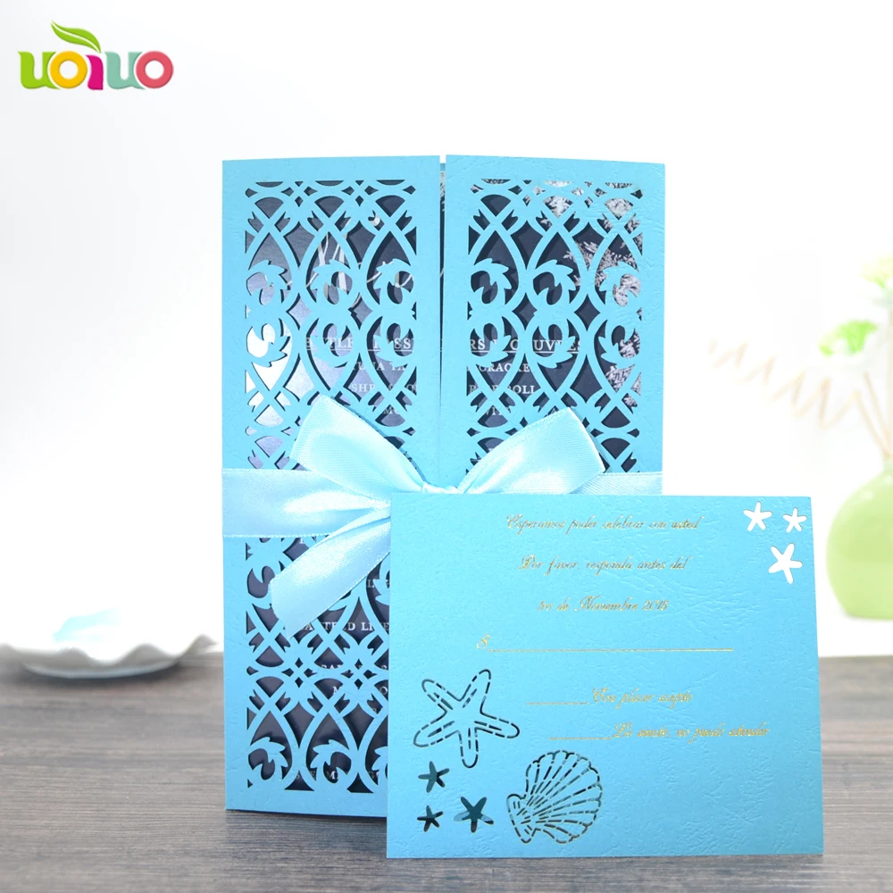 

20pc Best selling high end paper laser cut wedding invitation card