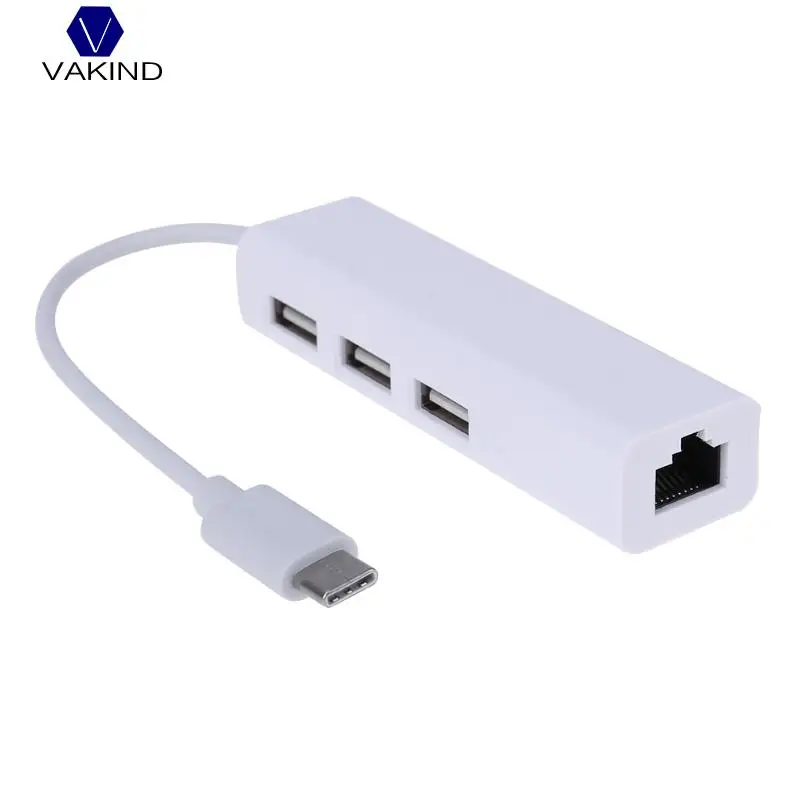 NEW 3 Ports USB3.0 HUB Type C To Ethernet LAN RJ45 Cable Adapter Network Card High Speed Data Transfer Adapter For Macbook
NEW 3 Ports USB3.0 HUB Type C To Ethernet LAN RJ45 Cable Adapter Network Card High Speed Data Transfer Adapter For Macbook