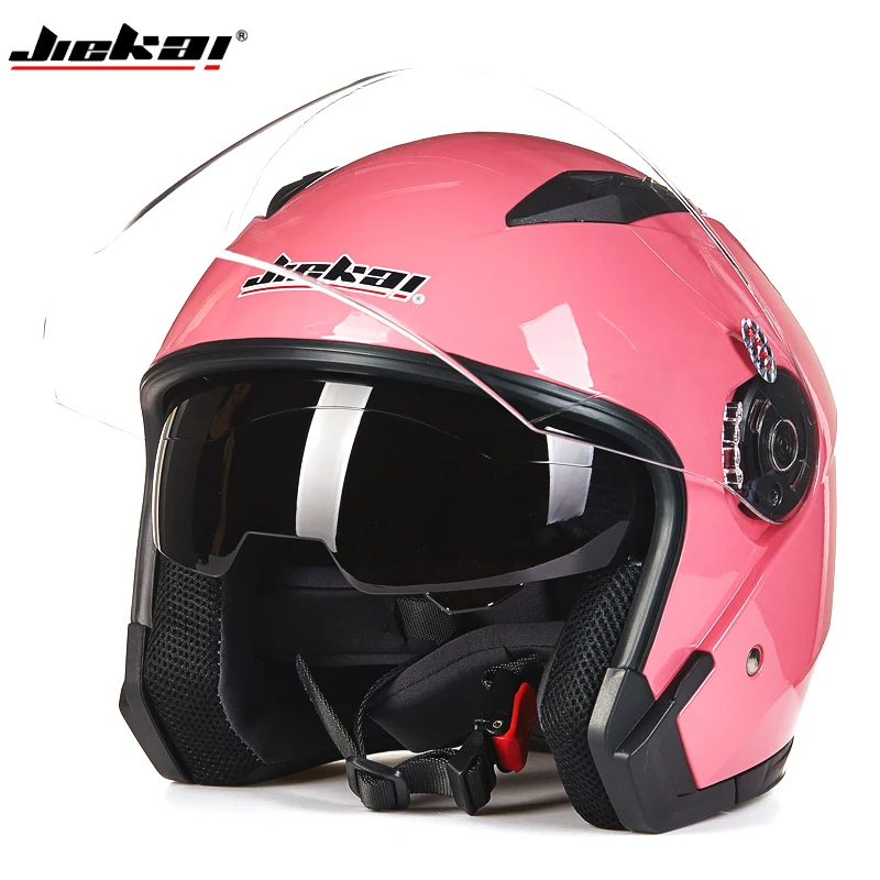 Оригинальный мотоциклетный шлем JIEKAI с двойным объективом летний/Зимний открытым