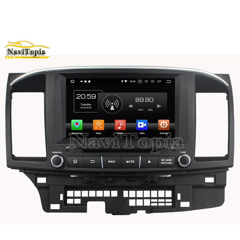 Navitopia четырехядерный 4G 8 дюймов Android 9 0 автомобильный dvd-плеер для MITSUBISHI LANCER 2006-2012 gps