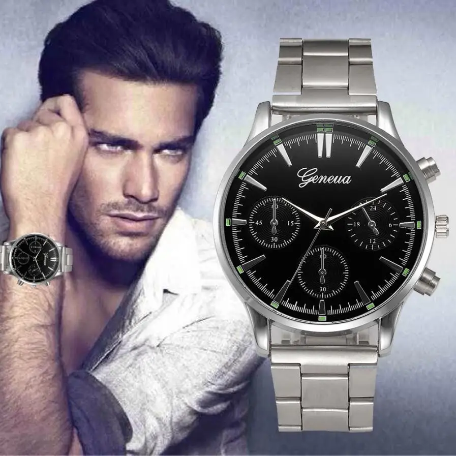 Fashion Business Men Classic Dial Stainless Steel Band Military Sport Reloj Analog Quartz Luxury Men Watch Gift for Lovers #D
Fashion Business Men Classic Dial Stainless Steel Band Military Sport Reloj Analog Quartz Luxury Men Watch Gift for Lovers #D