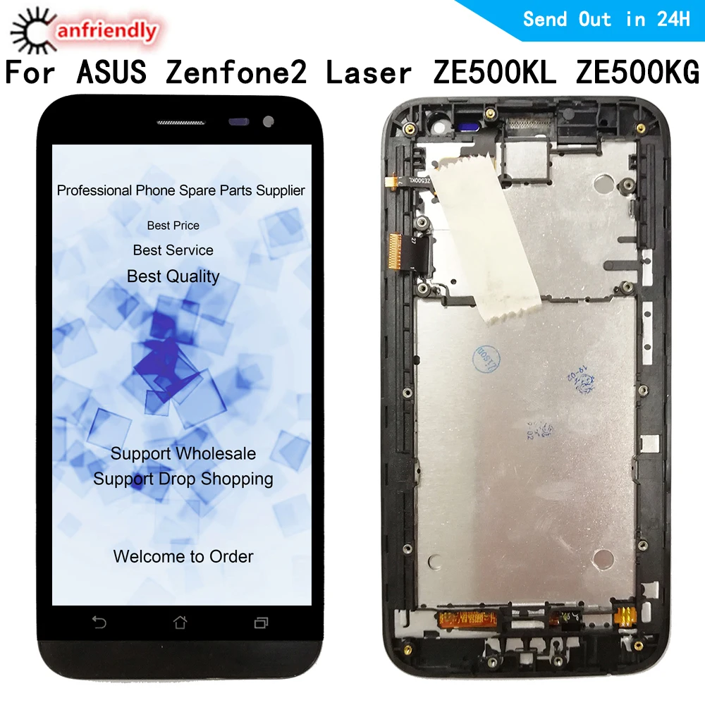 For ASUS Zenfone 2 Laser ZE500KL ZE500KG Z00ED ZE500ML LCD Display+Touch Screen Digitizer With Frame Assembly Panel Glass Lcds
For ASUS Zenfone 2 Laser ZE500KL ZE500KG Z00ED ZE500ML LCD Display+Touch Screen Digitizer With Frame Assembly Panel Glass Lcds