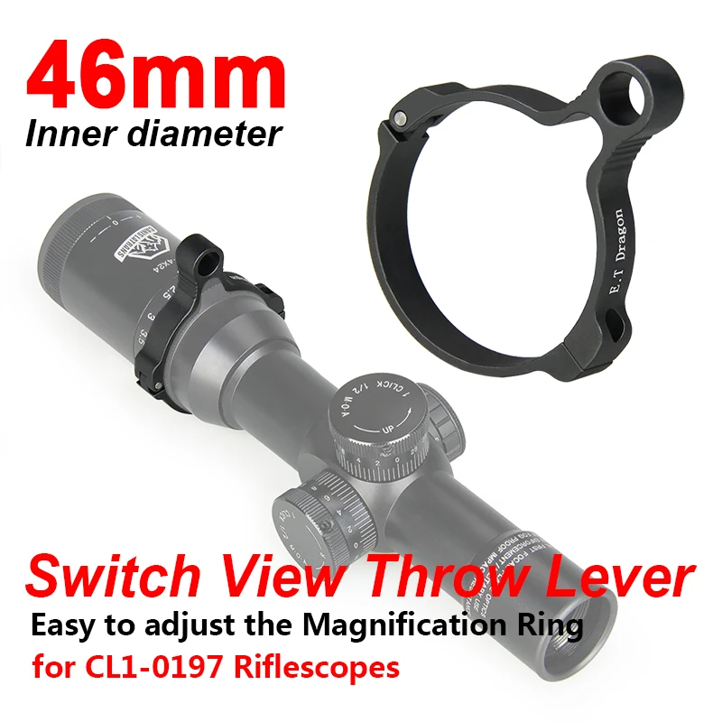 E.T Dragon Black Riflescopes Switch View Throw Lever Hinged Design Compatibility 42mm to 50mm gs33-0132C
E.T Dragon Black Riflescopes Switch View Throw Lever Hinged Design Compatibility 42mm to 50mm gs33-0132C