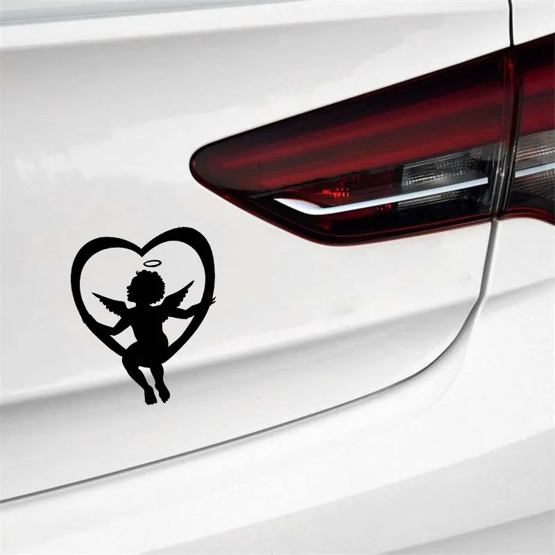 YJZT 12.4*14.9CM Cute Lovely Angel In Heart Decal Silhoutte Cool Design Car Sticker Black/Silver Covering The Body C20-1421
YJZT 12.4*14.9CM Cute Lovely Angel In Heart Decal Silhoutte Cool Design Car Sticker Black/Silver Covering The Body C20-1421